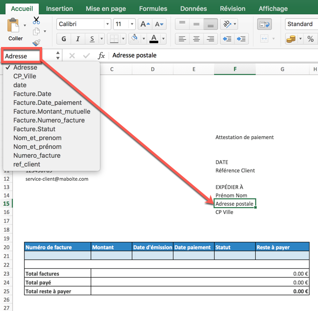 comment exporter un tableau sur excel