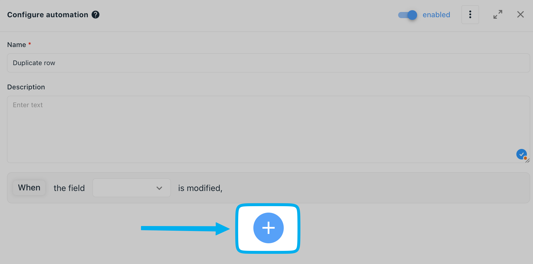 Add action screenshot