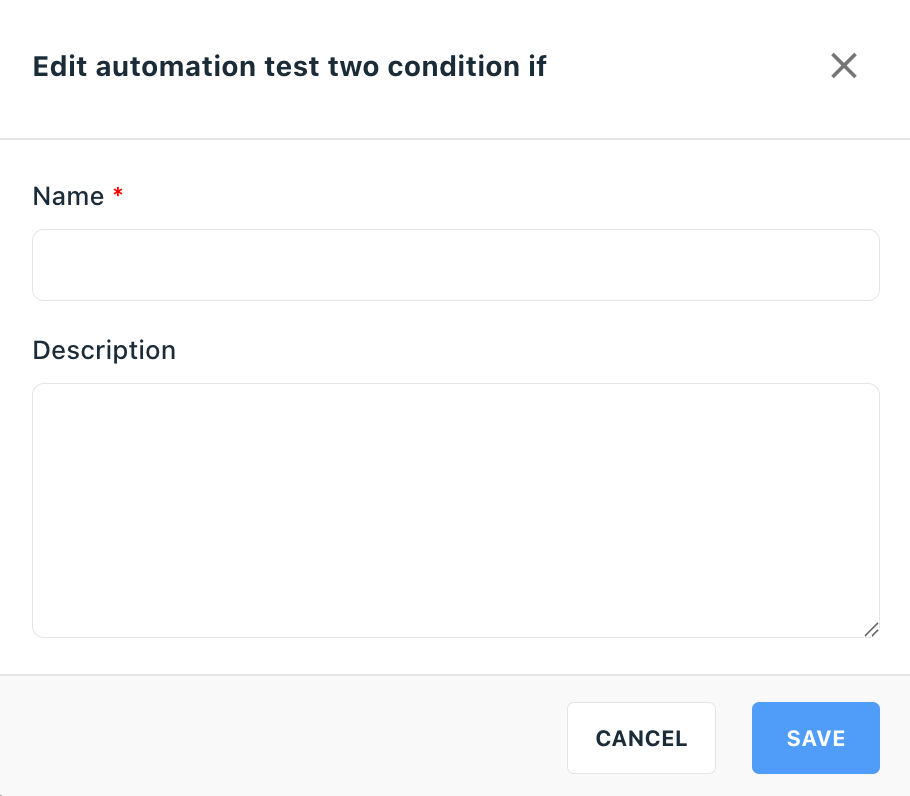 Title & description modal