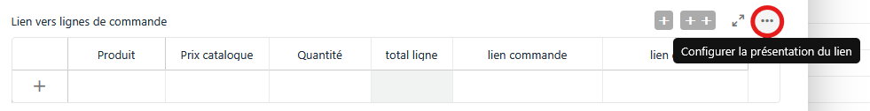 Link view configuration