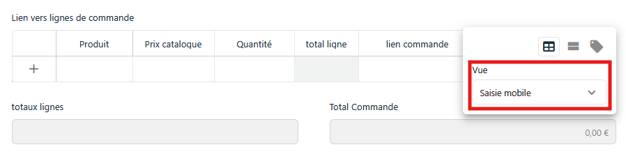Link view - write access
