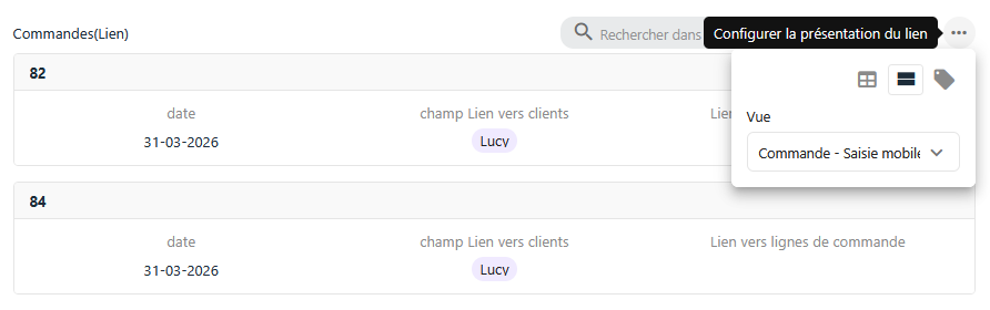 Example reciprocal link